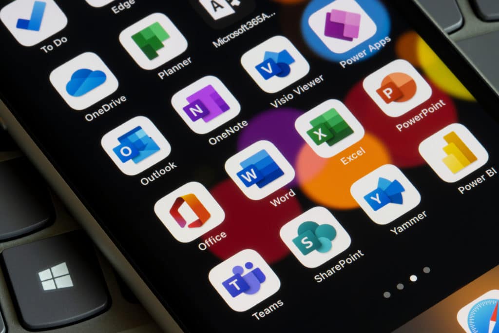 Microsoft Office Suite Apps auf dem Smartphone